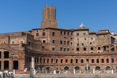 Rome, İtalya - 23 Haziran 2017: Roma, İtalya forumda Augustus görünümünü şaşırtıcı