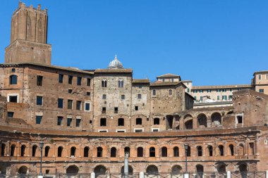 Rome, İtalya - 23 Haziran 2017: Roma, İtalya forumda Augustus görünümünü şaşırtıcı