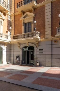 Madrid, İspanya - 21 Ocak 2018: Lazaro Galdiano müze şehir, Madrid, İspanya, cephe