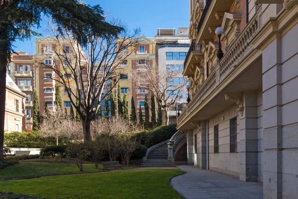 Madrid Spanje Januari 2018 Facade Van Lazaro Galdiano Museum Stad — Stockfoto