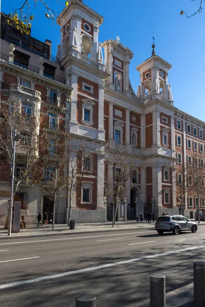 Madrid Espanha Janeiro 2018 Igreja Católica Cidade Madrid Espanha — Fotografia de Stock