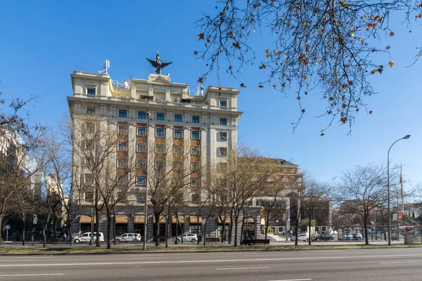 Madrid España Enero 2018 Edificios Calle Paseo Castellana Madrid España —  Fotos de Stock