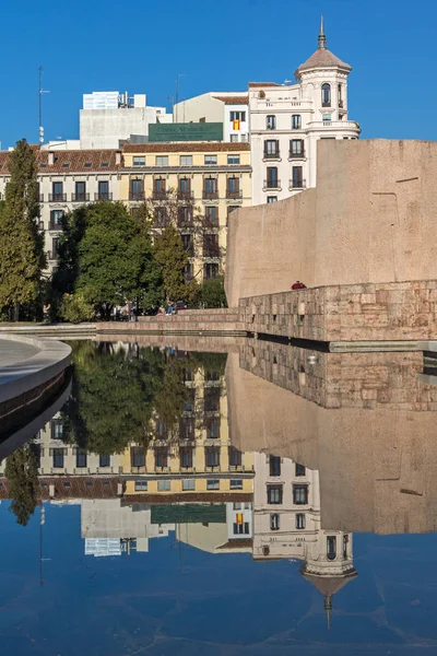 Madrid Spanyolország Január 2018 Ban Emlékmű Jorge Juan Santacilia Plaza — Stock Fotó