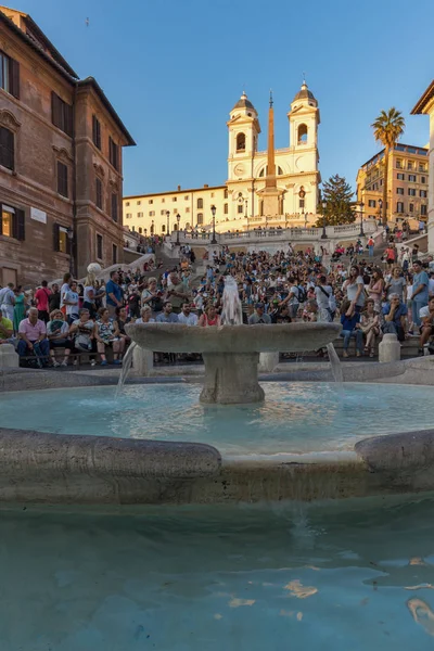 Рим Италия Июня 2017 Удивительный Вид Испанские Ступени Площадь Испании — стоковое фото