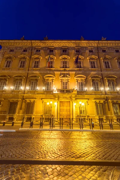 Roma Italia Junio 2017 Increíble Vista Nocturna Del Palacio Giustiniani —  Fotos de Stock