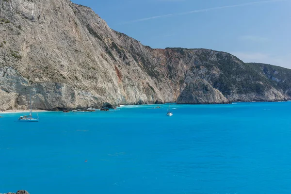 Meereslandschaft Mit Felsen Der Nähe Von Porto Katsiki Strand Lefkada — Stockfoto