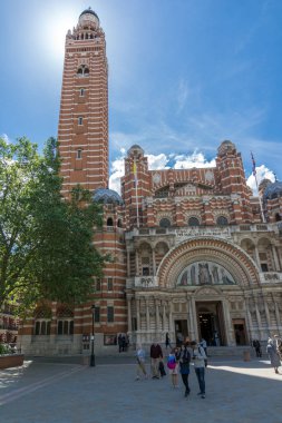 Londra, İngiltere - 15 Haziran 2016: Westminster Cathedralin Londra, İngiltere, İngiltere