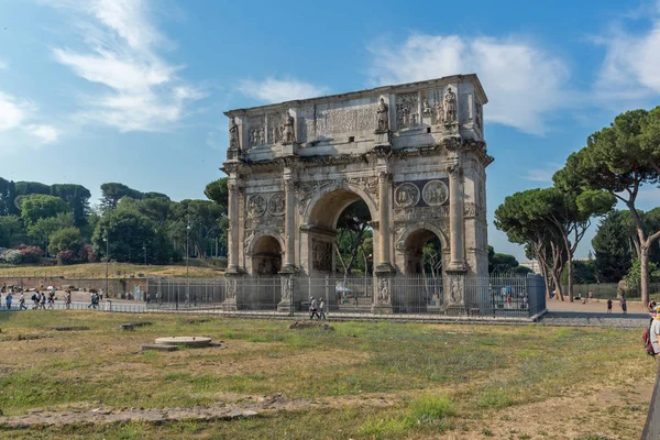 Rom Italien Juni 2017 Atemberaubender Blick Auf Den Konstantinbogen Der — Stockfoto