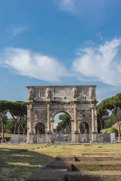 Rom Italien Juni 2017 Atemberaubender Blick Auf Den Konstantinbogen Der — Stockfoto