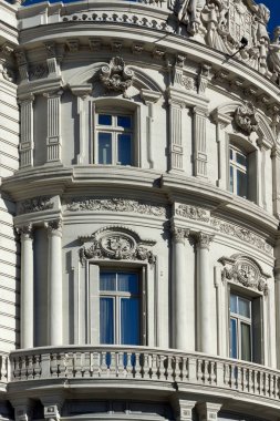 Madrid, İspanya - 21 Ocak 2018: Palace Linares Cibeles Meydanı Madrid şehir, İspanya