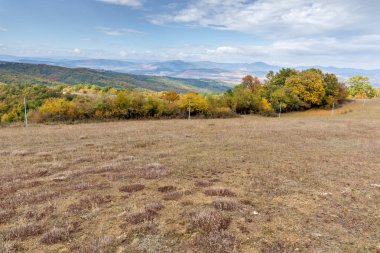 Sonbahar Panoramic view Cherna Gora dağın, Pernik bölge, Bulgaristan