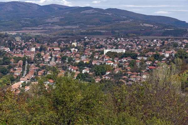 Panoramautsikt Över Staden Zemen Pernik Region Bulgarien — Stockfoto