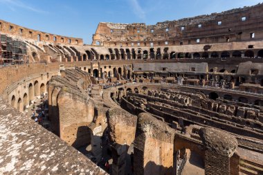 Rome, İtalya - 24 Haziran 2017: Eski arena gladyatör Colosseum City Roma, İtalya
