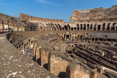 Rome, İtalya - 24 Haziran 2017: Eski arena gladyatör Colosseum City Roma, İtalya