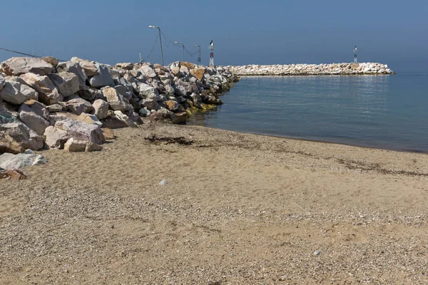 Vista Deslumbrante Skala Sotiros Ilha Thassos Macedônia Oriental Trácia Grécia — Fotografia de Stock