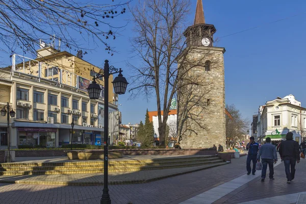 Haskovo Bulgarien Mars 2014 Gamla Klocktornet Centrum Staden Haskovo Bulgarien — Stockfoto