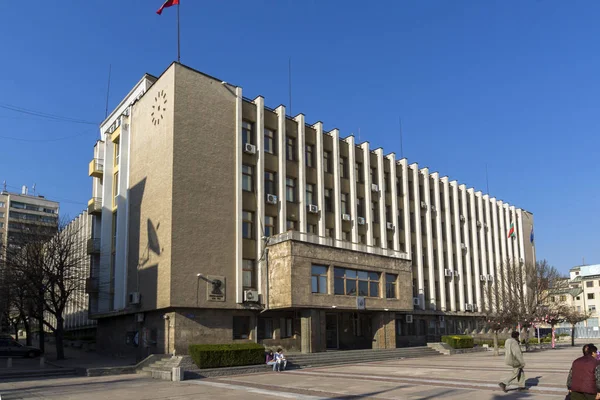 Haskovo Bulgaria Marzo 2014 Edificio Administración Distrital Centro Ciudad Haskovo — Foto de Stock