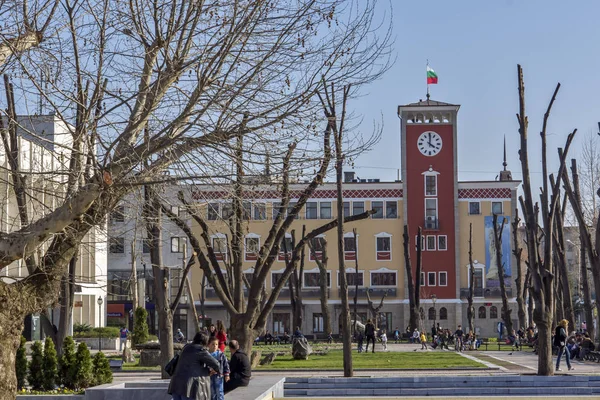 Haskovo Bulgaria Marzo 2014 Edificio Del Ayuntamiento Centro Ciudad Haskovo —  Fotos de Stock