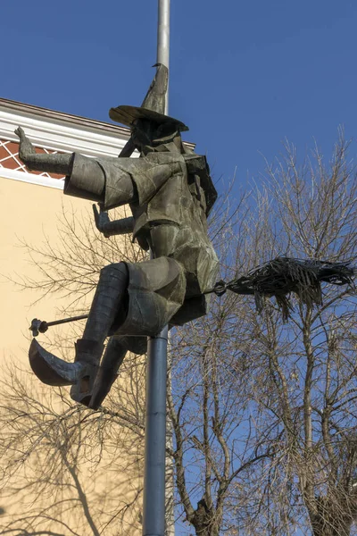 Haskovo Bulgaria March 2014 Monument Riding Hag Baba Yaga Center — Stock Photo, Image