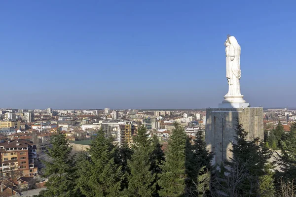 Haskovo Bulgaria Mart 2014 Büyük Anıt Meryem Dünya Panorama City — Stok fotoğraf