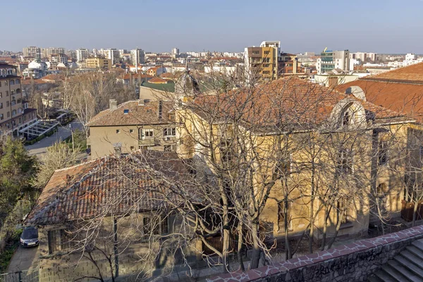 Haskovo Bulharsko Březen 2014 Překrásný Panoramatický Výhled Město Chaskova Památka — Stock fotografie
