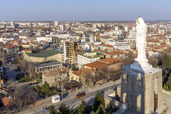 Haskovo Bulgaria March 2014 Biggest Monument Virgin Mary World Panorama Royalty Free Stock Images