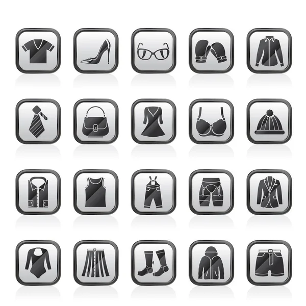 Fashion Clothing Accessories Icons Vector Icon Set — Stock Vector