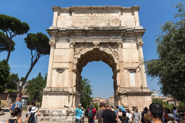 Roma Italia Giugno 2017 Arco Tito Nel Foro Romano Nella — Foto Stock