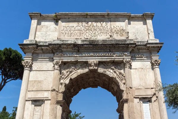 Roma Italia Giugno 2017 Arco Tito Nel Foro Romano Nella — Foto Stock