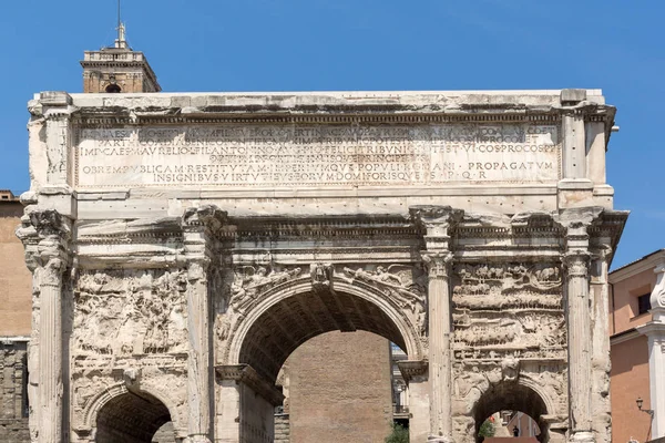 Roma Itália Junho 2017 Septímio Severo Arco Fórum Romano Cidade — Fotografia de Stock