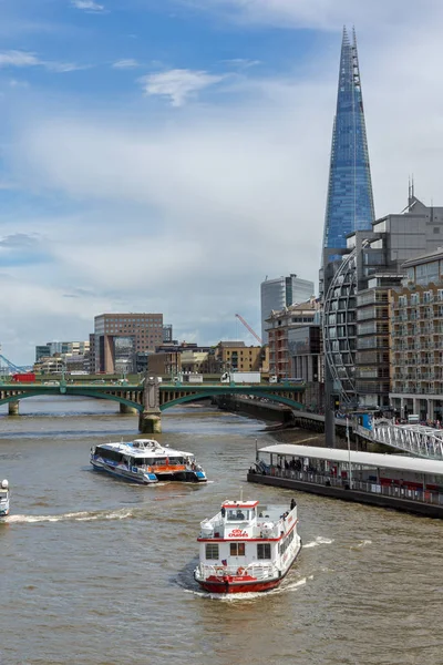 London England Juni 2016 Panoramablick Auf Thames River Und City — Stockfoto