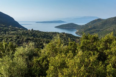 Kıyı şeridi Lefkada, Ionian Islands, Yunanistan inanılmaz manzara