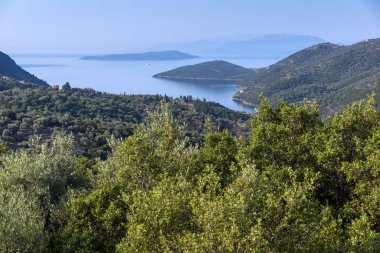 Kıyı şeridi Lefkada, Ionian Islands, Yunanistan inanılmaz manzara