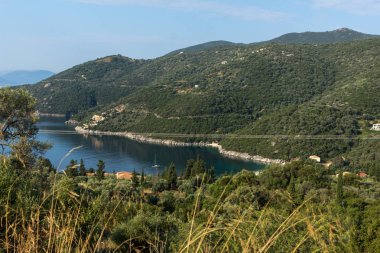 Kıyı şeridi Lefkada, Ionian Islands, Yunanistan inanılmaz manzara