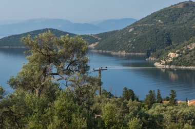 Kıyı şeridi Lefkada, Ionian Islands, Yunanistan inanılmaz manzara