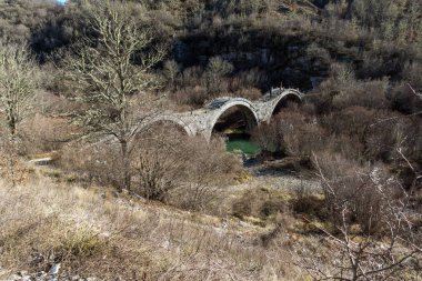 Plakidas Köprüsü, Pindus Dağları, Zagori, Epirus, Yunanistan manzara şaşırtıcı