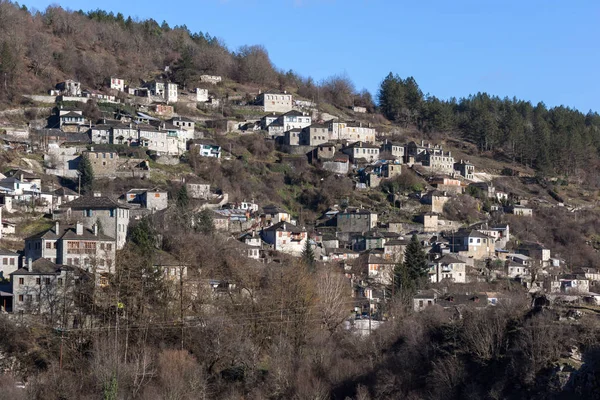 Panoramiczny Widok Wieś Kípoi Zagori Epir Grecja — Zdjęcie stockowe