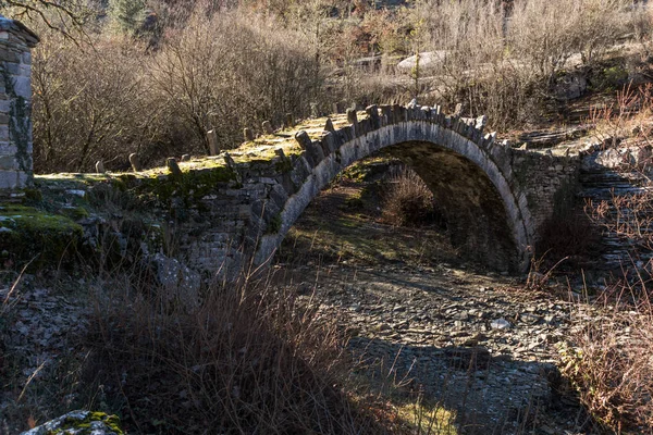 Verbazingwekkende Landschap Van Captains Arkoudas Brug Pindosgebergte Zagori Epirus Griekenland — Stockfoto