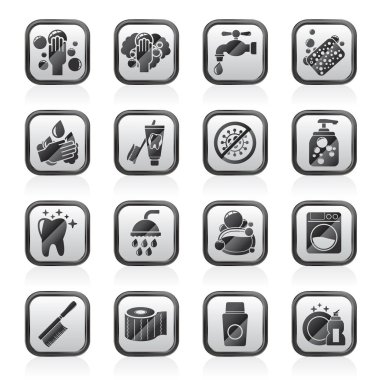 Temizlik ve hijyen simgeler - vector Icon set
