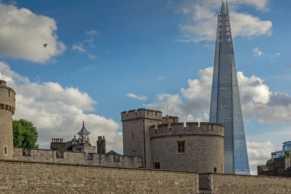 Лондон Англия Июня 2016 Года Панорама Лондонским Тауэром Shard Лондон — стоковое фото