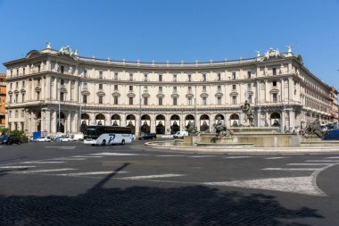 Rome, İtalya - 22 Haziran 2017: piazza görünümünü şaşırtıcı della Repubblica, Roma, İtalya