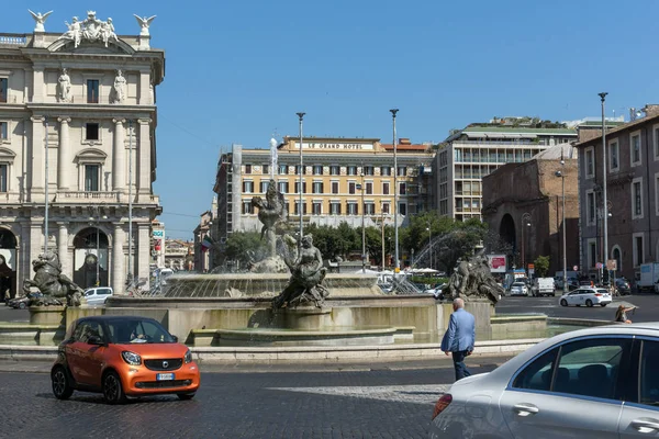 Roma Italia Giugno 2017 Incredibile Vista Piazza Della Repubblica Roma — Foto Stock