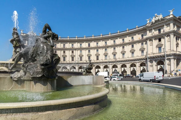 Roma Italia Giugno 2017 Incredibile Vista Piazza Della Repubblica Roma — Foto Stock