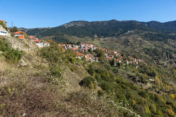 Metsovo Epirus Görögország Október 2013 Őszi Kilátást Falu Metsovo Közelében — Stock Fotó