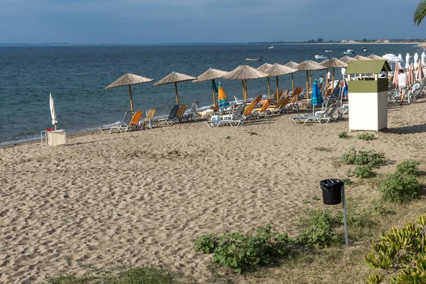 Chalkidiki Central Macedonia Greece August 2014 Panoramic View Alkinoos Beach — Stock Photo, Image