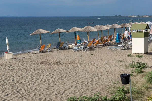 Chalkidiki Macedonia Central Grécia Agosto 2014 Vista Panorâmica Praia Alkinoos — Fotografia de Stock