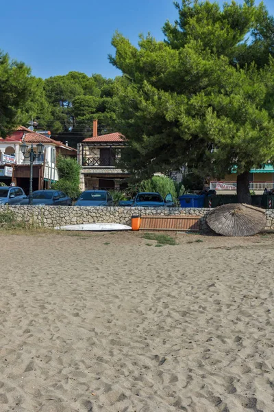 Chalkidiki Central Macedonia Greece August 2014 Seascape Fisher Beach Psakoudia — Stock Photo, Image