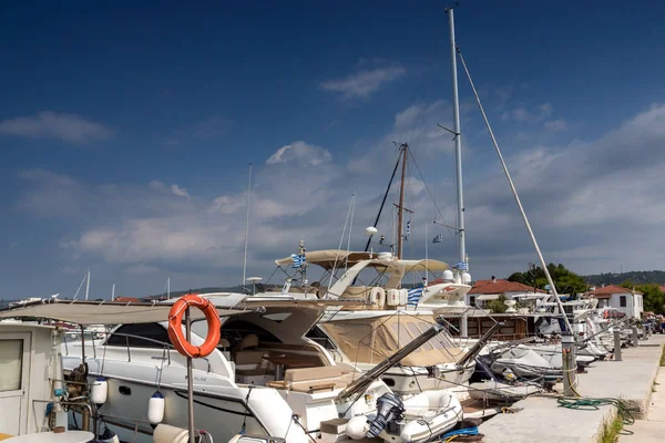 Chalkidiki Zentralmakedonien Griechenland August 2014 Panoramablick Auf Nikiti Strand Auf — Stockfoto