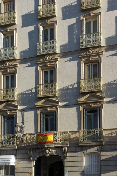 Madrid Spanje Januari 2018 Sunrise Uitzicht Plaza Isabel Stad Van — Stockfoto