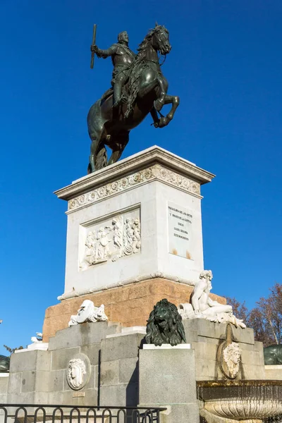Madrid Hiszpania Stycznia 2018 Piękny Widok Pomnik Felipe Madryt Hiszpania — Zdjęcie stockowe